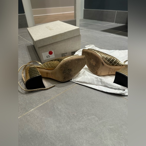 Jimmy Choo Jassidy 85 Metallic croc-embossed leather sandal - Picture 5 of 5